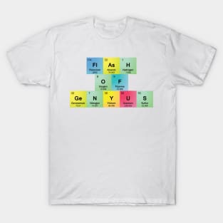 Flash of Genyus with Periodic Table Symbols T-Shirt